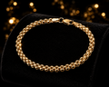 9ct Yellow Gold Linked Bracelet (18.4cm) 375 Hallmarked British Made