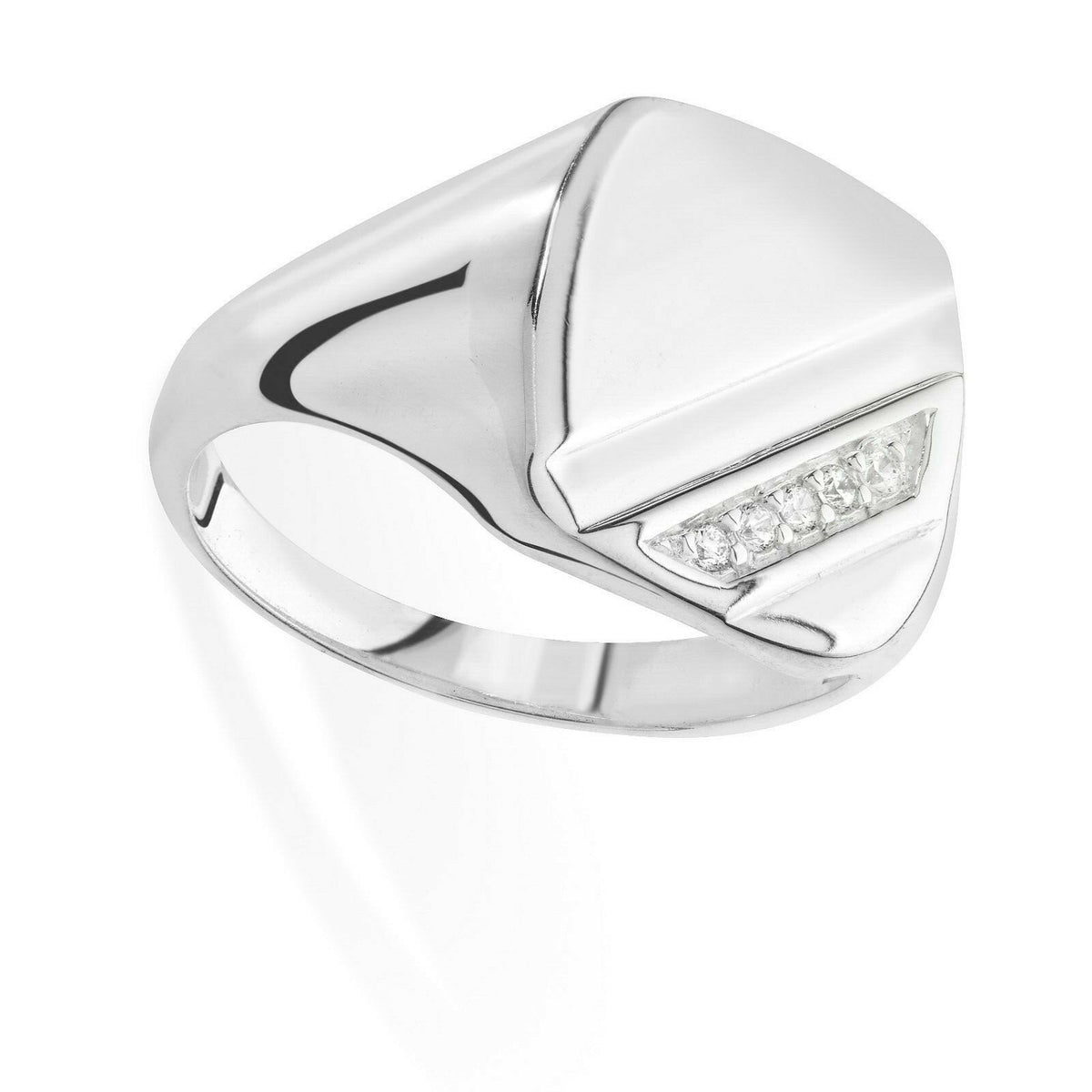 Men's Sterling Silver Signet Ring Engagement Gents 925 Hallmark Sizes R - Z