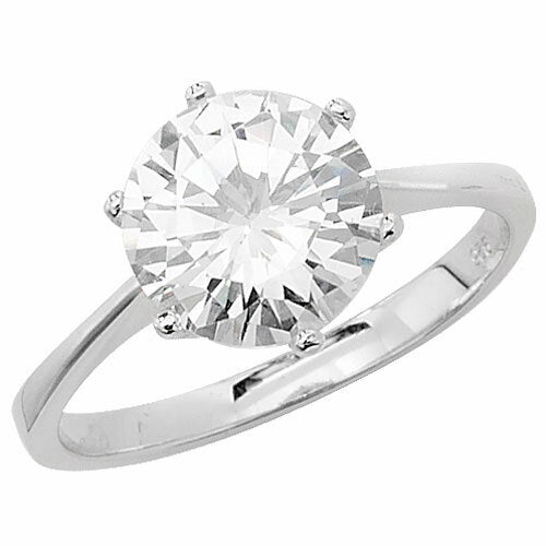 Sterling Silver Solitaire Ring Engagement Gemstone 925 Hallmarked Size J - T