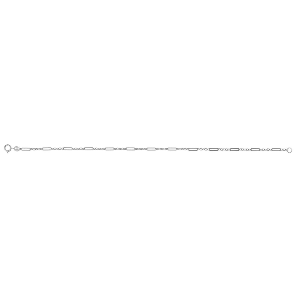 Mixed Length Bracelet In 9ct White Gold 375 Hallmark British Made Brand New