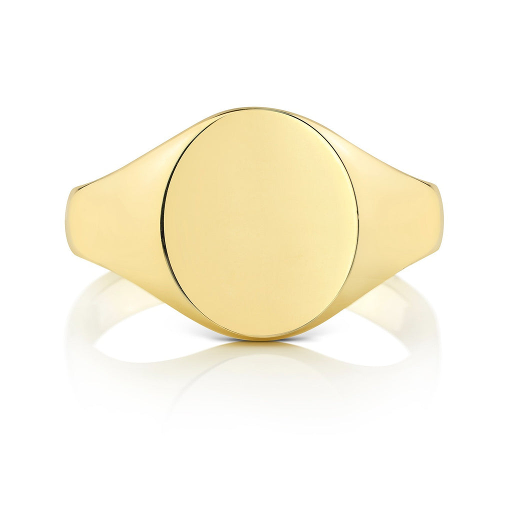 Mens 9ct Yellow Gold Signet Ring 375 Hallmarked British Made Size K - Z