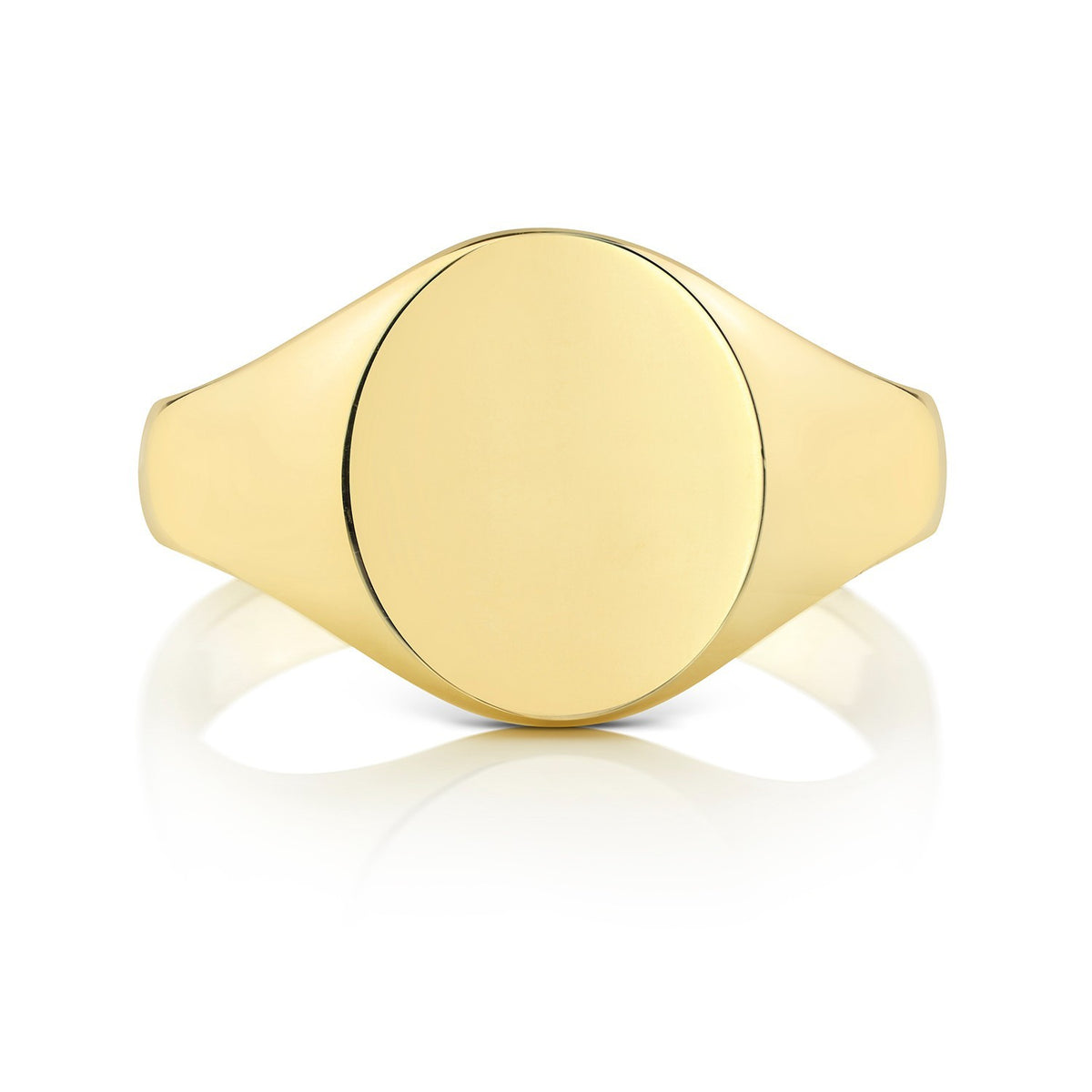Mens 9ct Yellow Gold Signet Ring 375 Hallmarked British Made Size K - Z