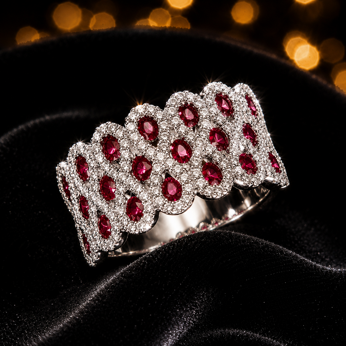 Sterling Silver Ring Anniversary Natural Ruby 925 Hallmarked Size J - S