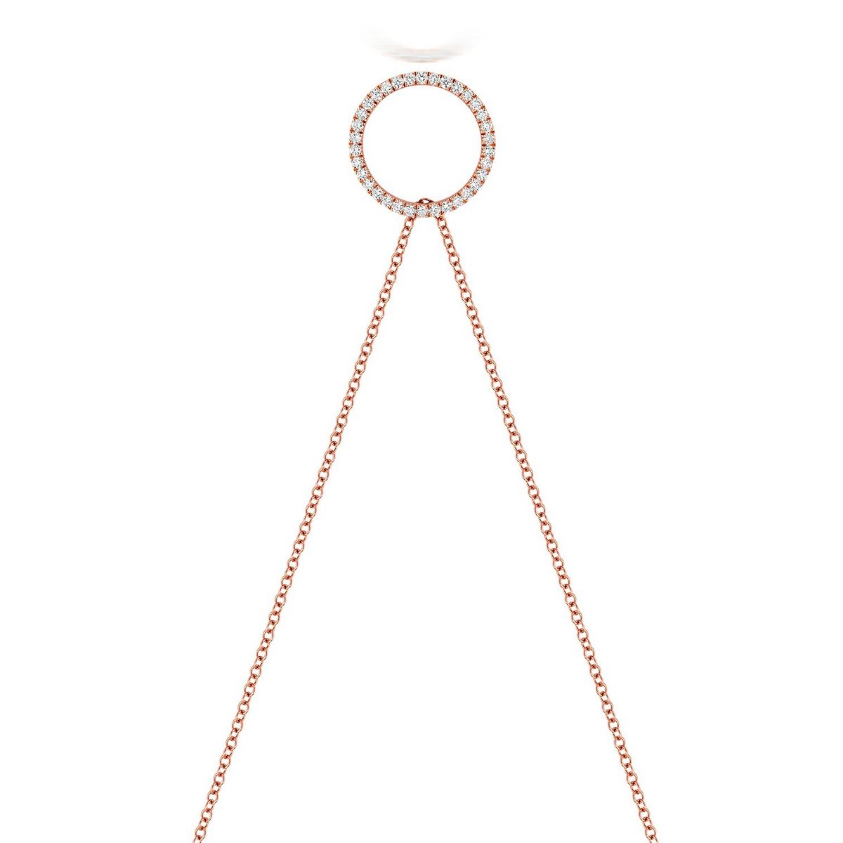 34 Natural Diamond Circle Necklace 18ct Rose Gold Hallmarked British Made