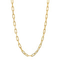 Open Link Carrier Chain Necklace 9ct Yellow Gold Plated Hallmarked Brand New