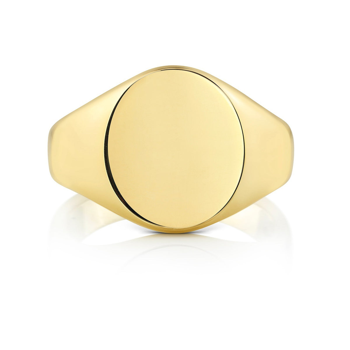Heavy Mens 9ct Yellow Gold Signet Ring 375 Hallmarked British Made Size K - Z