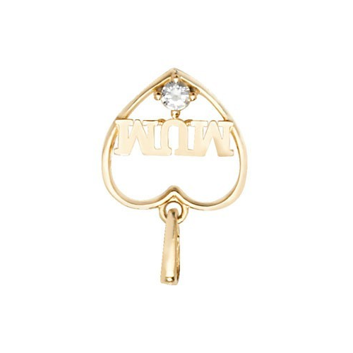 Mum Heart 9ct Yellow Gold Pendant 375 Hallmarked All Chain Lengths