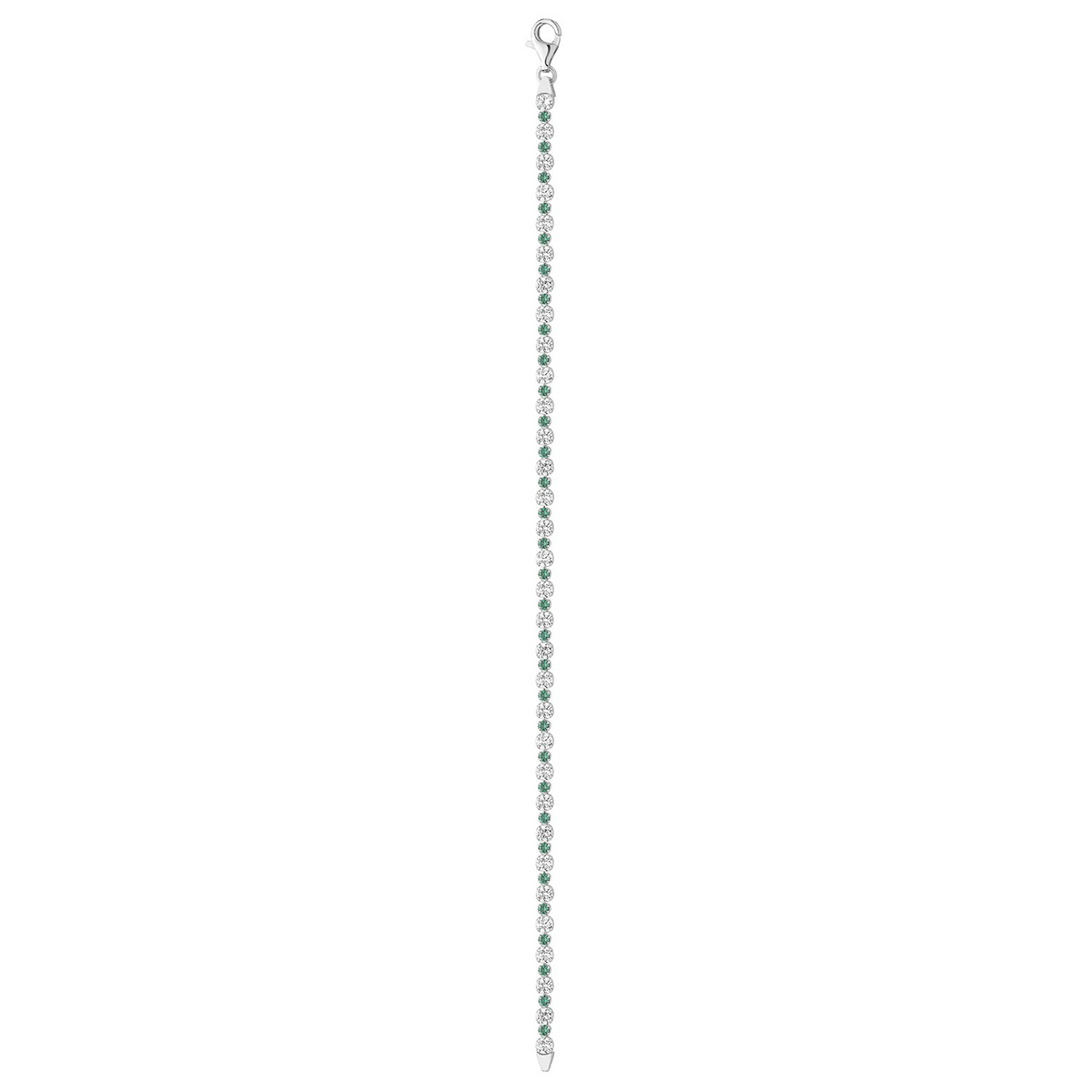 Natural Emerald Tennis Bracelet Sterling Silver 925 Hallmarked Brand New Boxed