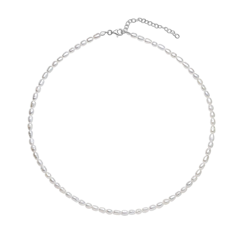 Rice Pearl Necklace Sterling Silver 925 Hallmarked British Made Brand New Boxed