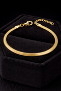 Flat Herringbone Chain Bracelet 9ct Yellow Gold Plated Hallmarked Brand New