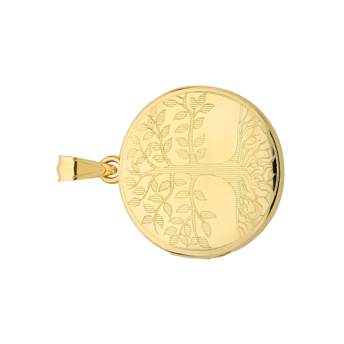 Tree Of Life 9ct Yellow Gold Locket 375 Hallmark British Made All Chain Lengths