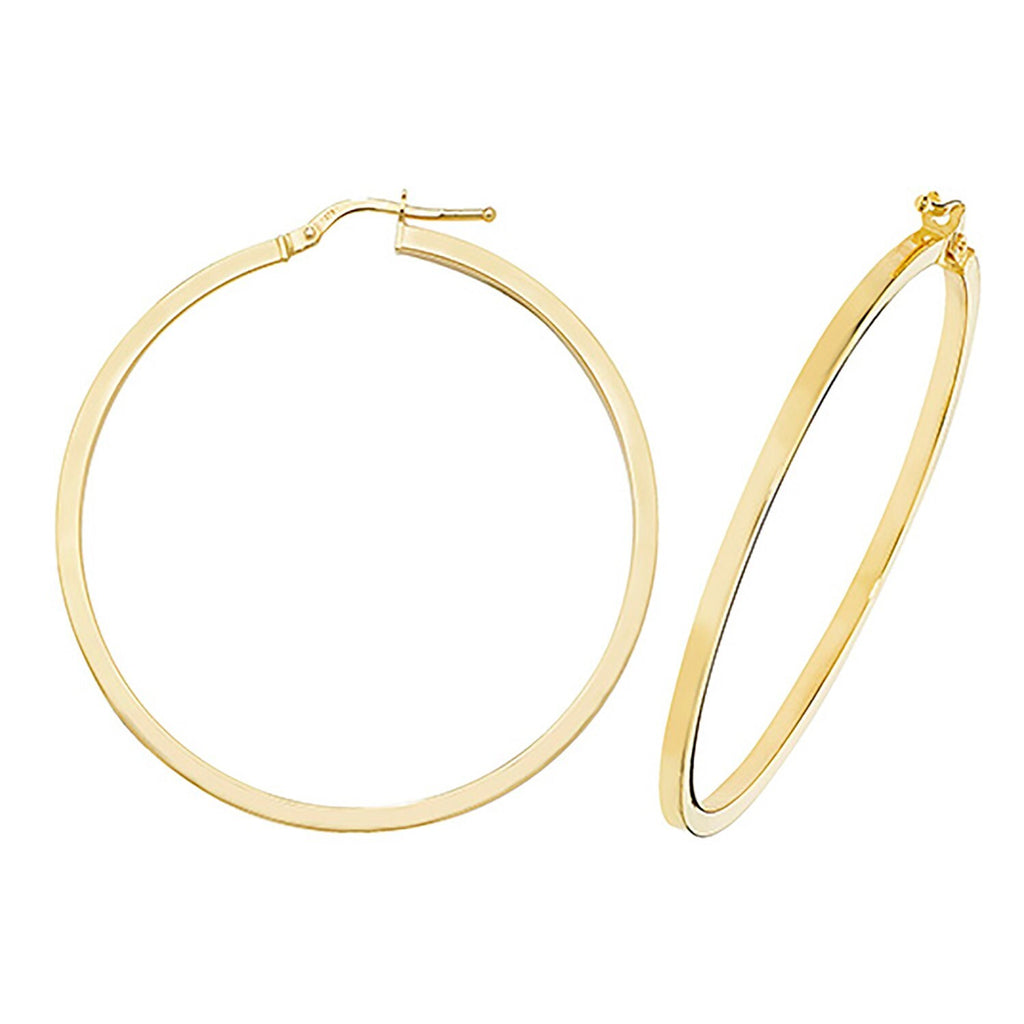 9ct Yellow Gold Hoop Earrings 375 Hallmarked 8mm - 50mm Diameter British Made