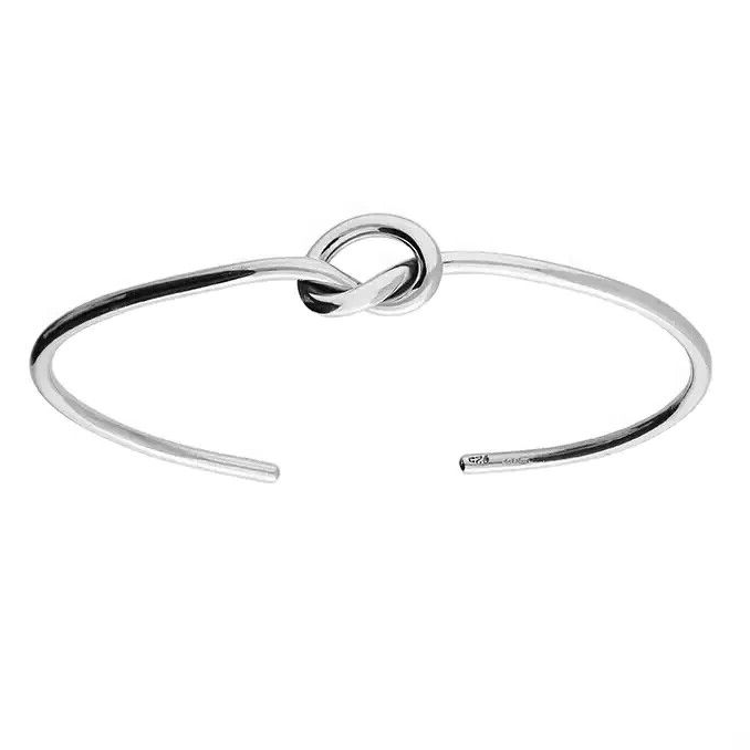 Open Twisted Knot Bangle Sterling Silver 925 Hallmarked British Made Brand New