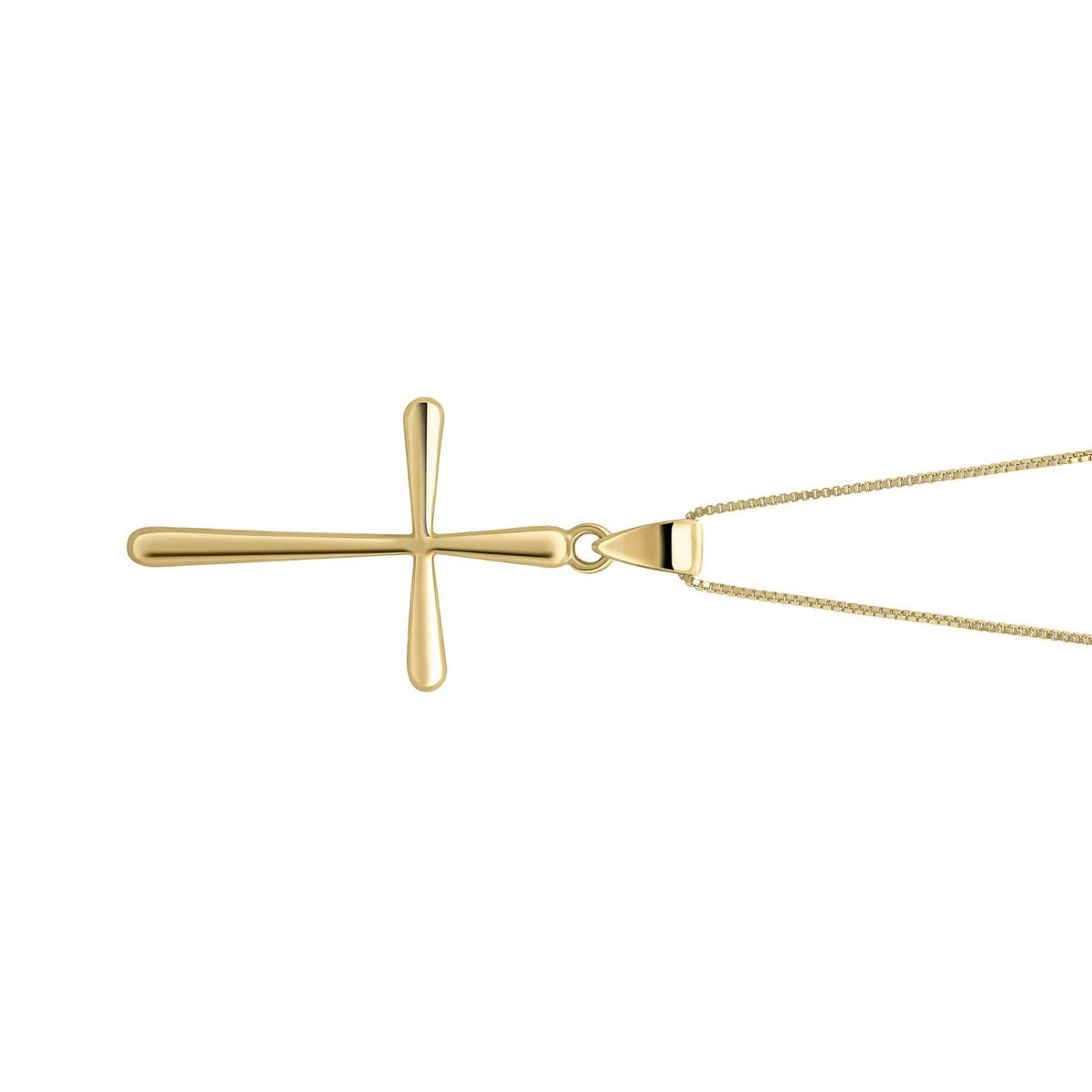Taperered Cross Pendant 9ct Yellow Gold 375 Hallmarked Brand New Boxed