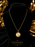 9ct Gold Disc Pendant Hallmarked (Free Engraving) British Made Brand New