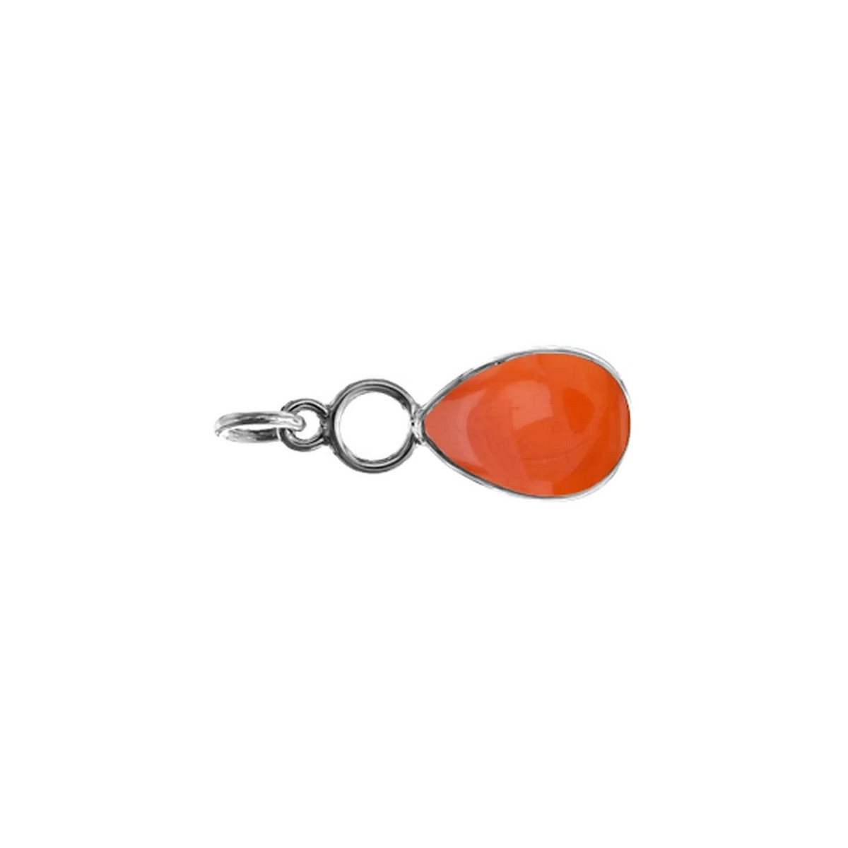 Carnelian Hoop Pendant Sterling Silver 925 Hallmark All Chain Lengths Brand New