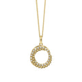 Natural Diamond Swirl Pendant & Earrings Set 9ct Yellow Gold 375 Hallmarked
