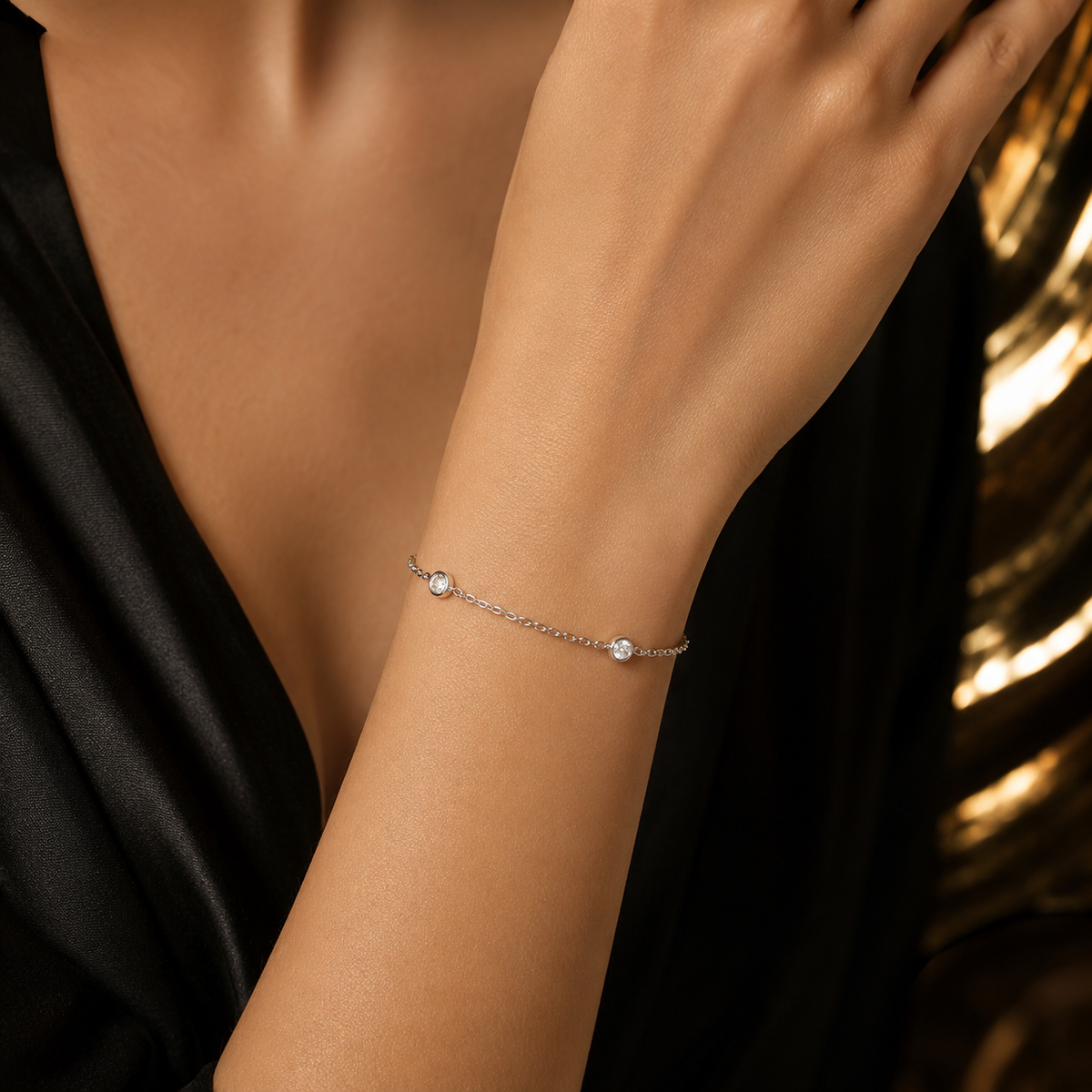 Bezel Set Tennis Bracelet Sterling Silver 925 Hallmarked Brand New Boxed