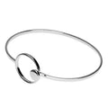 Sterling Silver Bangle Disc Hook British Made 925 Hallmarked Brand New Boxed