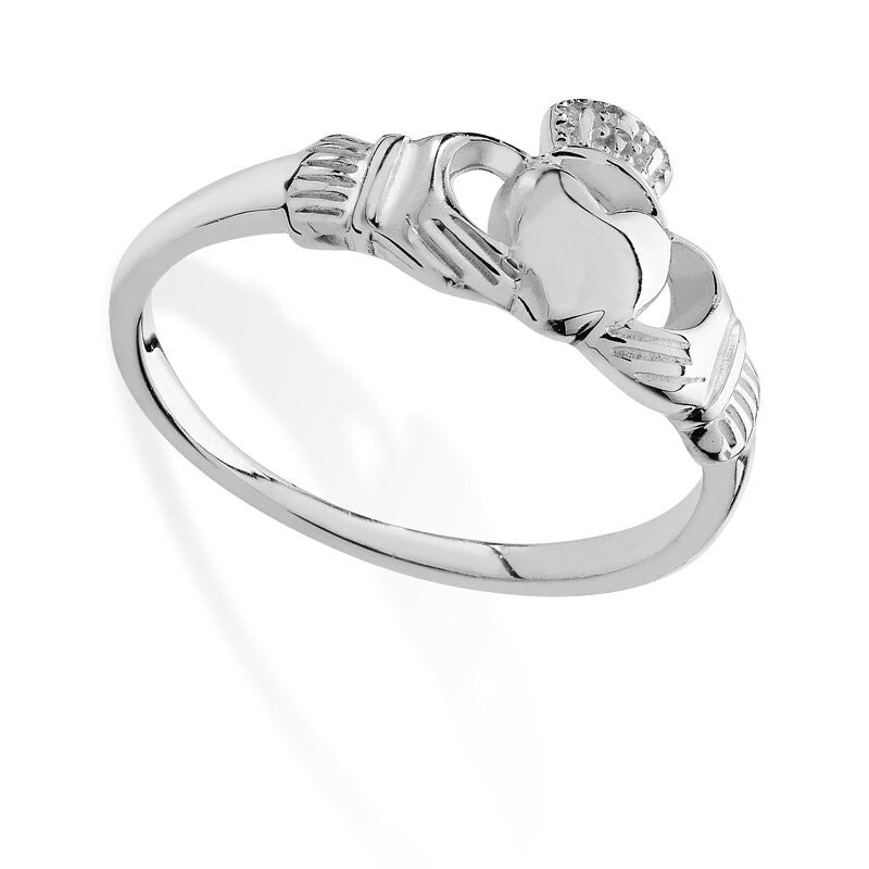 Sterling Silver Claddagh Ring 925 Hallmarked Size J - R British Made