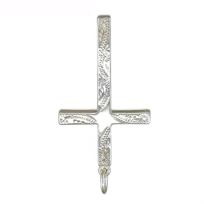 Large Engraved Cross Sterling Silver 925 Hallmark British Made All Chain Lengths