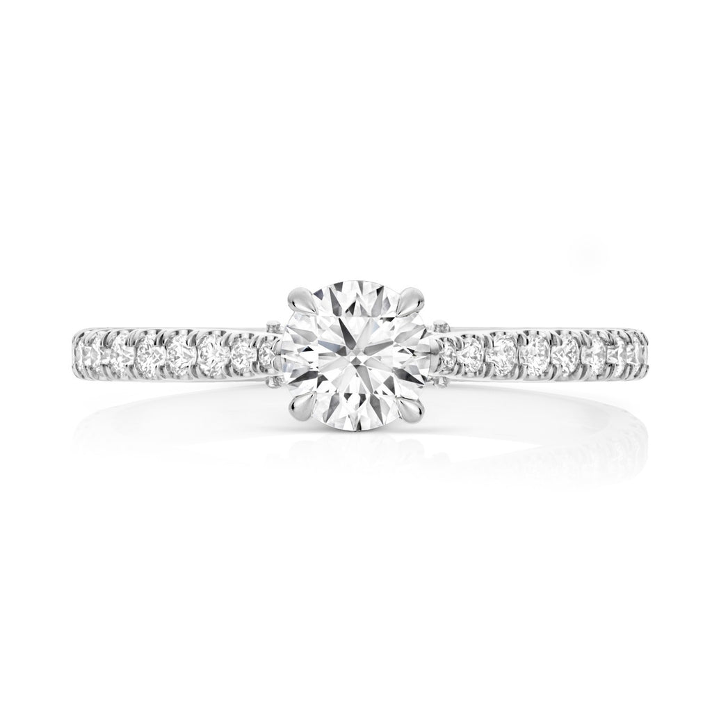 35 Lab-Created Diamond Engagement Ring 18ct White Gold Hallmarked Sizes J - Q
