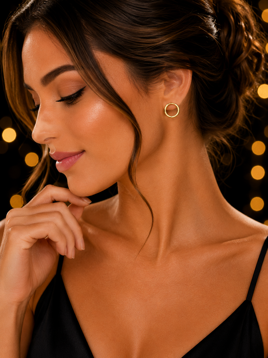 9ct Yellow Gold 10mm Hoop Earrings British Made 375 Hallmarked Brand New Boxed