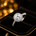 Sterling Silver Ring Engagement Oval Gemstone 925 Hallmarked Size J - R