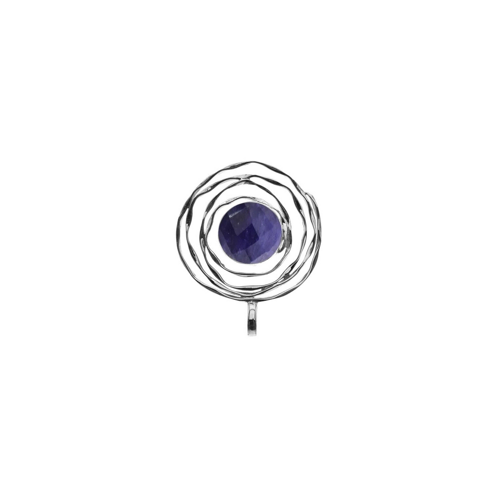 Spiderweb Sapphire Pendant Sterling Silver 925 Hallmarked All Chain Lengths