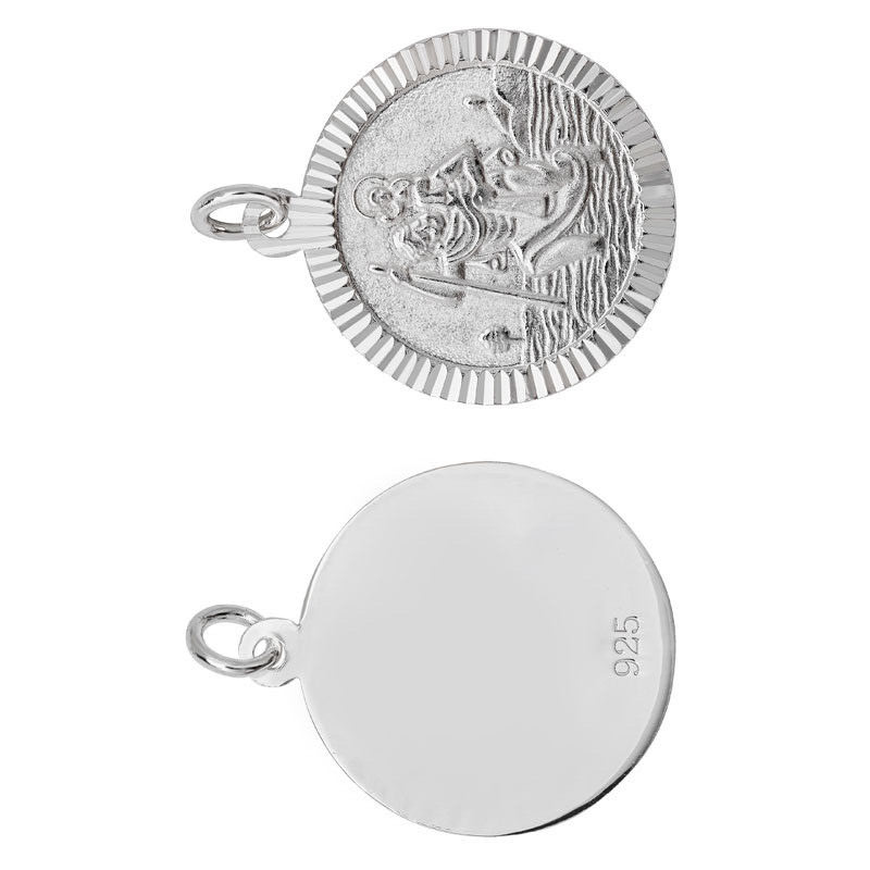 St Christopher Pendant Sterling Silver 925 Hallmarked All Chain Lengths