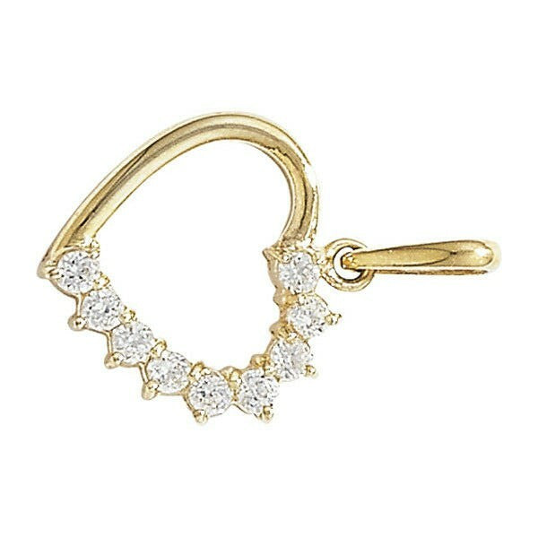 Yellow Gold Solitaire Heart Pendant Hallmarked British Made All Chain Lengths