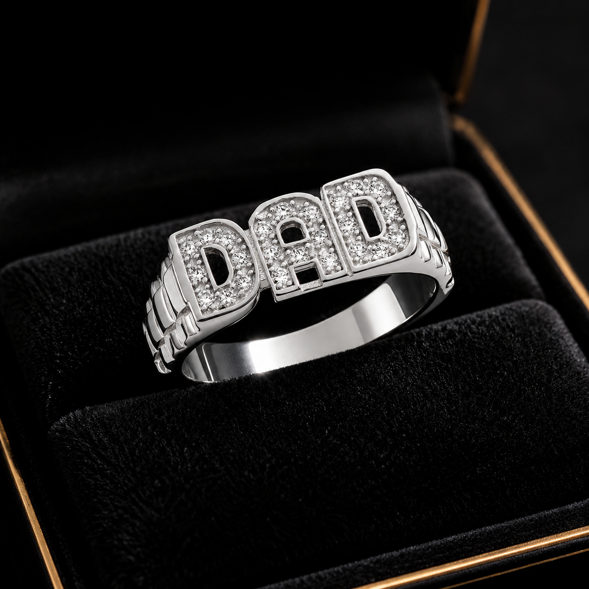 Dad Ring Sterling Silver 925 Hallmarked Sizes British Made Brand New P - Z