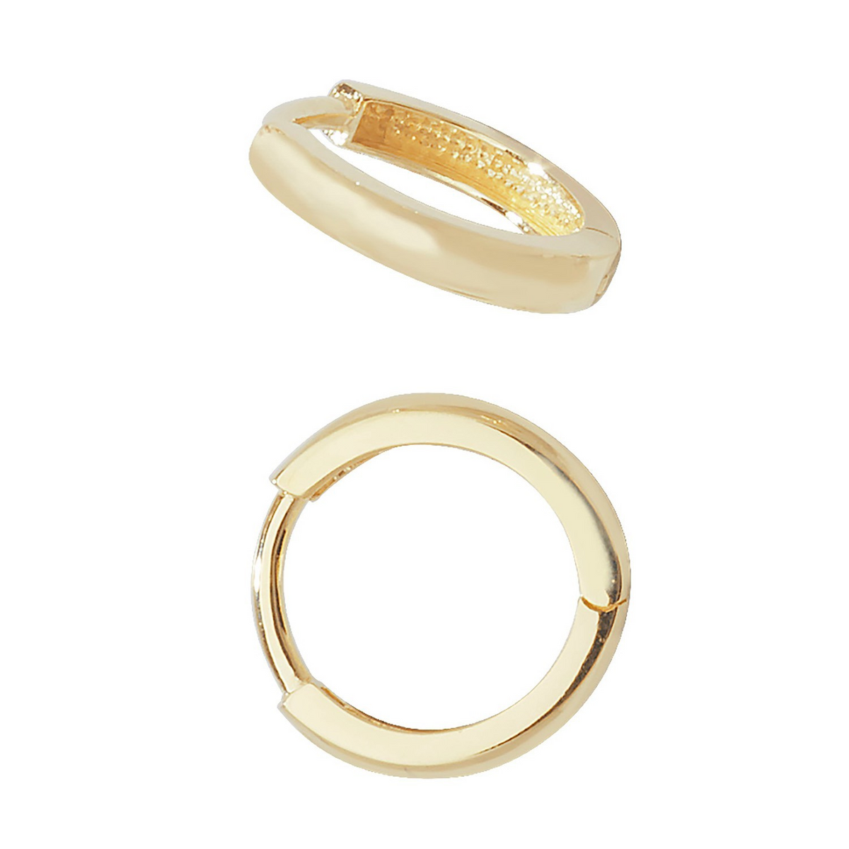 9ct Yellow Gold 10mm Hoop Earrings British Made 375 Hallmarked Brand New Boxed