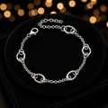 5 Link Bracelet Sterling Silver British Made Hallmarked Brand New Boxed