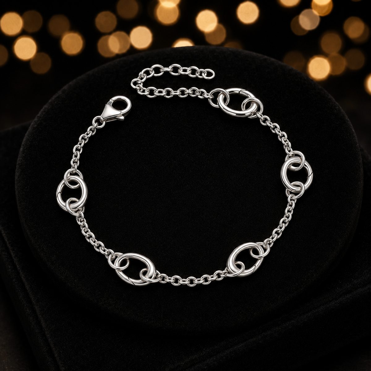 5 Link Bracelet Sterling Silver British Made Hallmarked Brand New Boxed