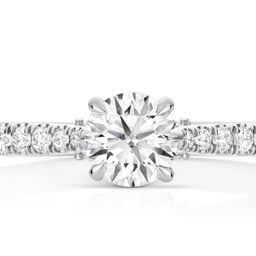 35 Lab-Created Diamond Engagement Ring 18ct White Gold Hallmarked Sizes J - Q