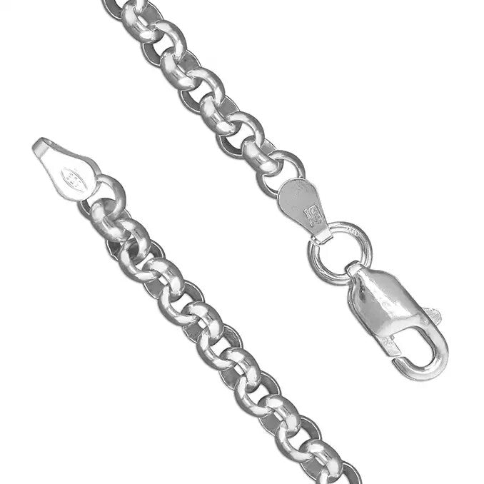 Gents Heavy Cable Chain Solid Sterling Silver 925 Hallmarked British Made