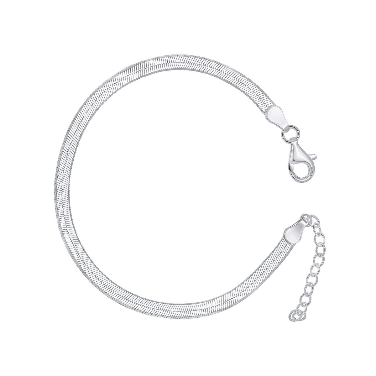 Flat Herringbone Chain Bracelet Sterling Silver 925 Hallmarked Brand New Boxed