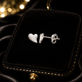 Curved Natural Heart Pearl Earrings Sterling Silver 925 Hallmarked British Made