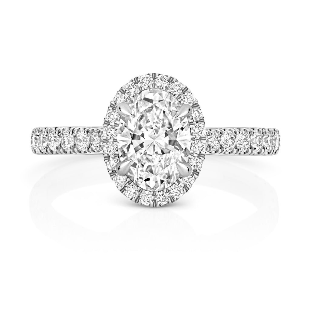 55 Lab-Grown Diamond Engagement Ring 18ct White Gold Hallmarked Sizes J - Q