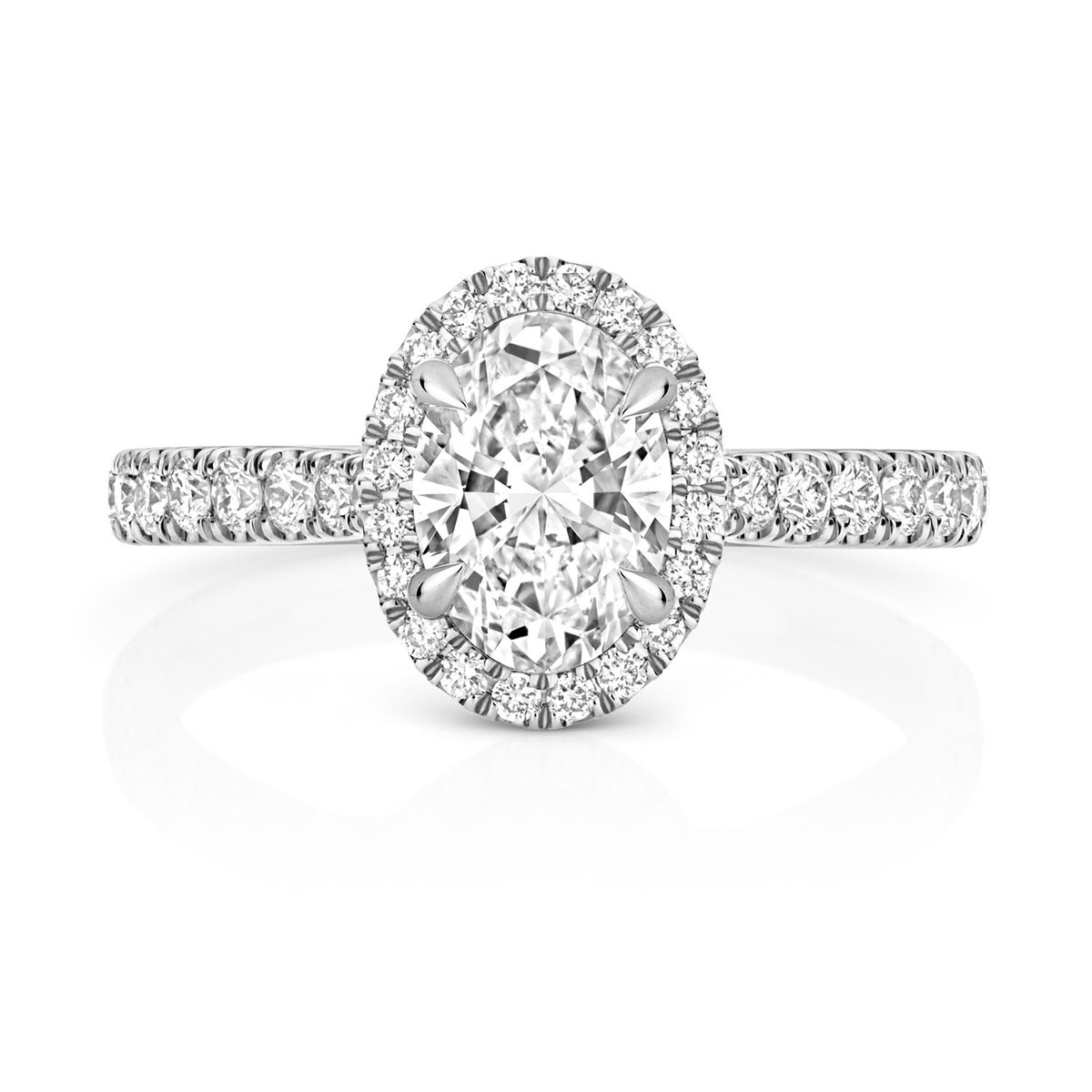 55 Lab-Grown Diamond Engagement Ring 18ct White Gold Hallmarked Sizes J - Q