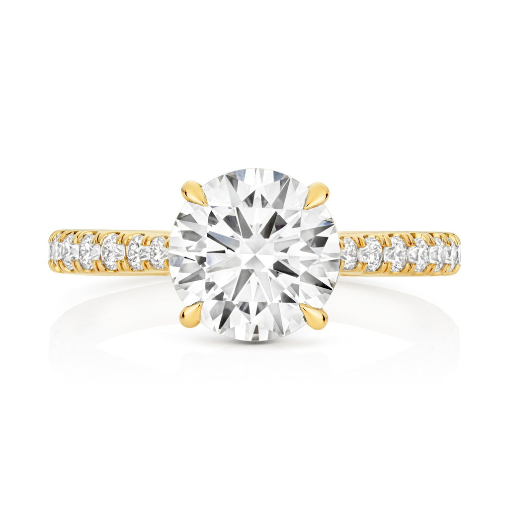 35 Lab-Grown Diamond Engagement Ring 18ct Yellow Gold Hallmarked Sizes J - Q