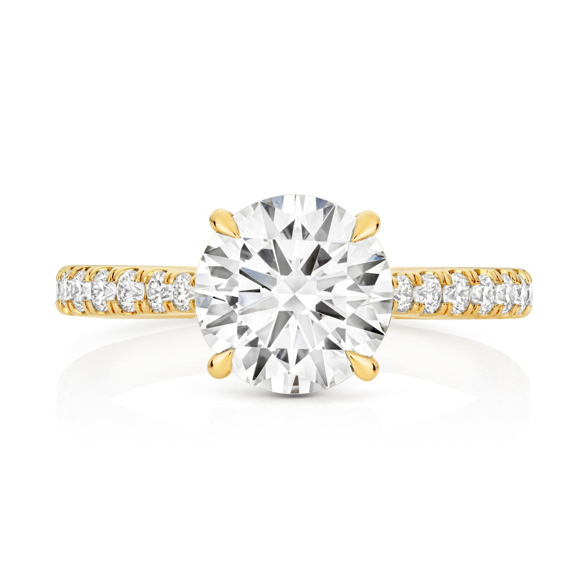 35 Lab-Grown Diamond Engagement Ring 18ct Yellow Gold Hallmarked Sizes J - Q