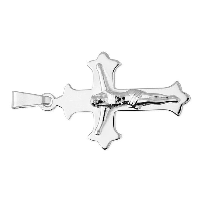 Fancy Crucifix Cross Sterling Silver 925 Hallmark British Made All Chain Lengths