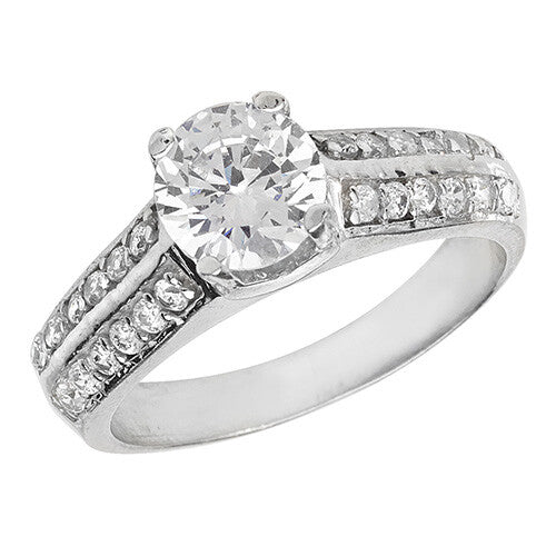 Sterling Silver Solitaire Ring Engagement Gemstone 925 Hallmarked Size M - T