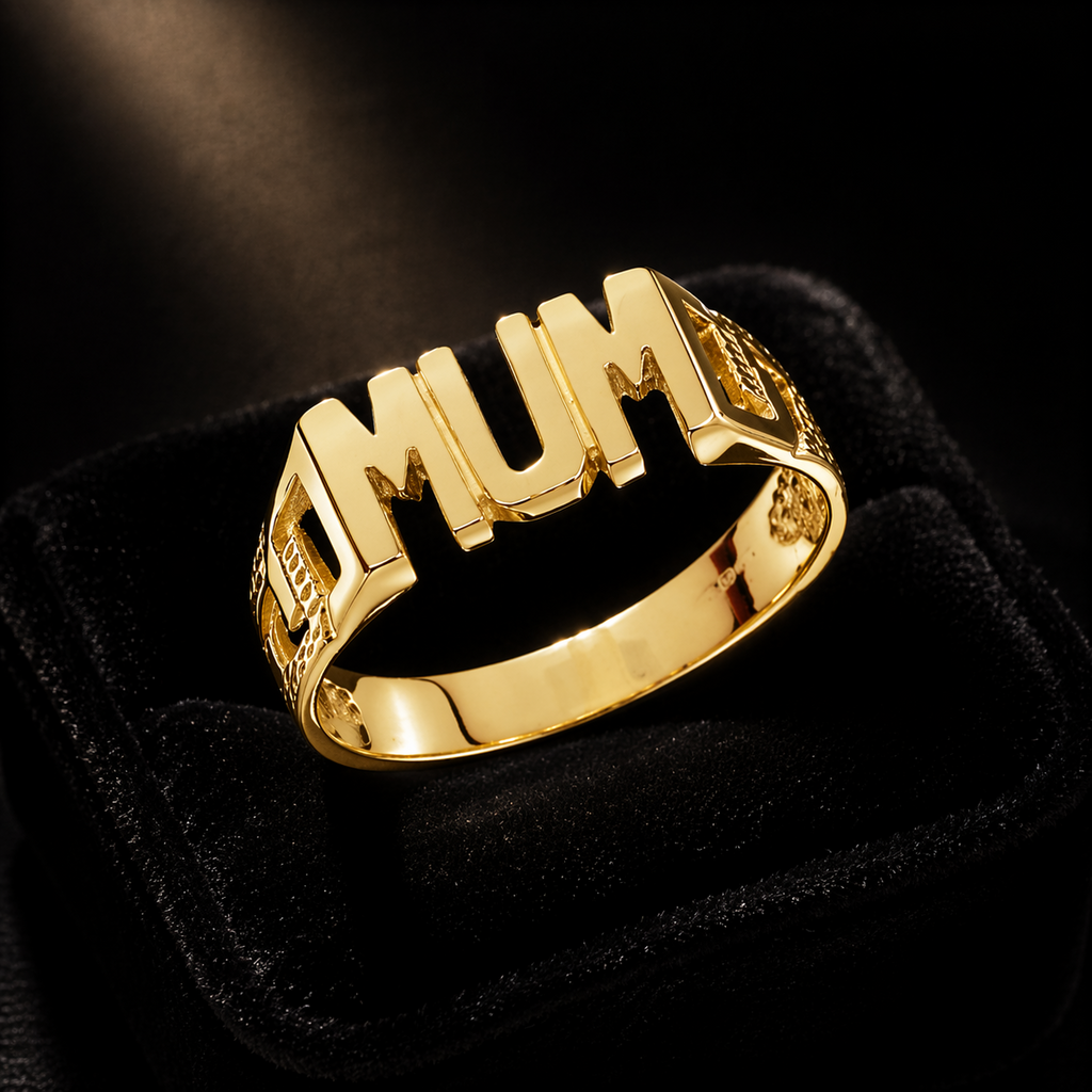 Mum Ring 9ct Yellow Gold 375 Hallmarked Sizes J - S British Made