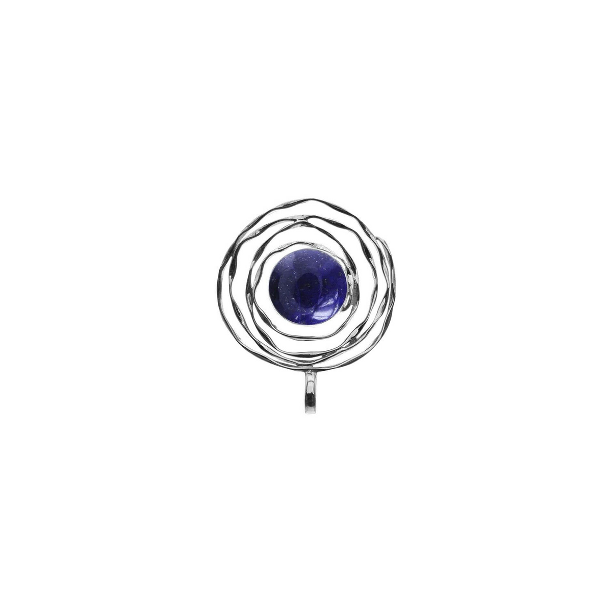 Lapis Lazuli Flush Web Pendant Sterling Silver 925 Hallmarked All Chain Lengths