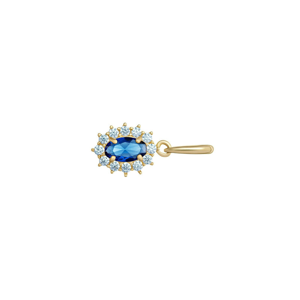 Yellow Gold Oval Sapphire Pendant Hallmarked British Made All Chain Lengths