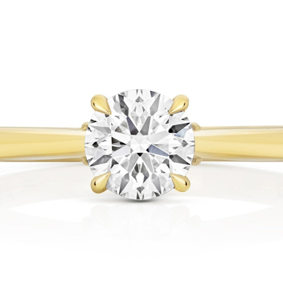 11 Lab-Grown Diamond Engagement Ring 18ct Yellow Gold Hallmarked Sizes J - Q