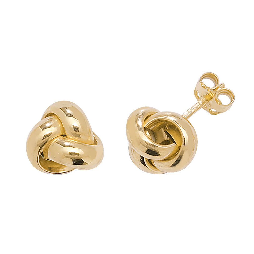 Statement Knot Stud Earrings 9ct Yellow Gold 375 Hallmarked Brand New Boxed